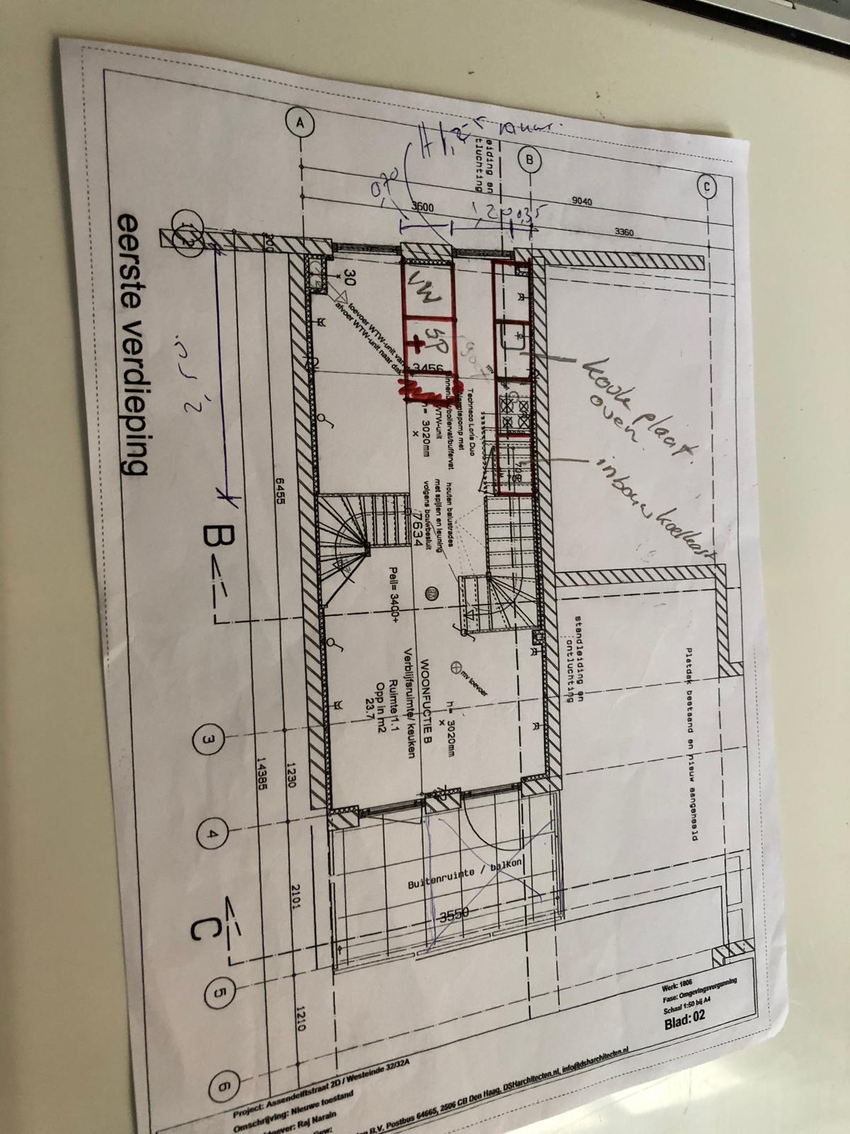 Uitbouw met staalconstructie en renovatie van de dakconstructie – Assendelftstraat, Den Haag – Voor 7