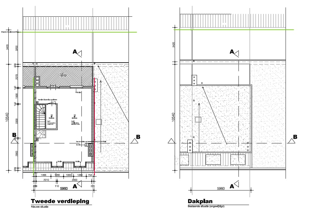 Complete renovatie met dakopbouw – Renbaanstraat, Den Haag – Details & plattegronden 1